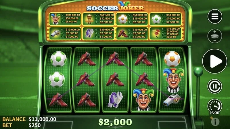 Soccer Joker - laimējošā kombinācija uz ruļļiem